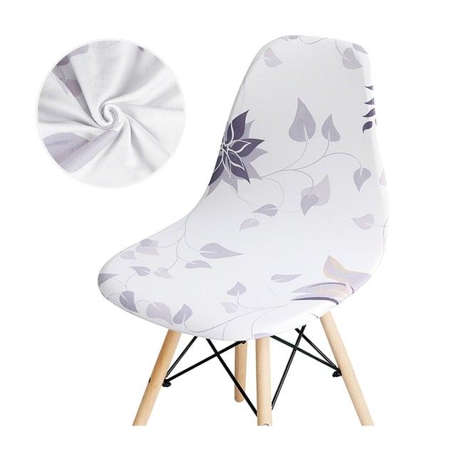 Avangarde Style Printed Seat Cover For Shell Chair Armless Shell Chair Cover Banquet Home Slipcover Elastic Removable Stretch High Back For Sofa Armchairs