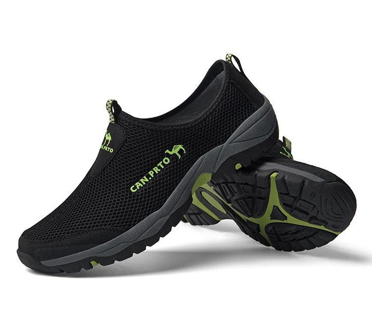 Summer Mesh Beach Men Shoes Lightweight Breathable Walking Footwear New Slip-On Comfortable Outdoor Walking Footwear Non-Slip Running Climbing Shoes Sneakers Lightweight Breathable Walking Shoes