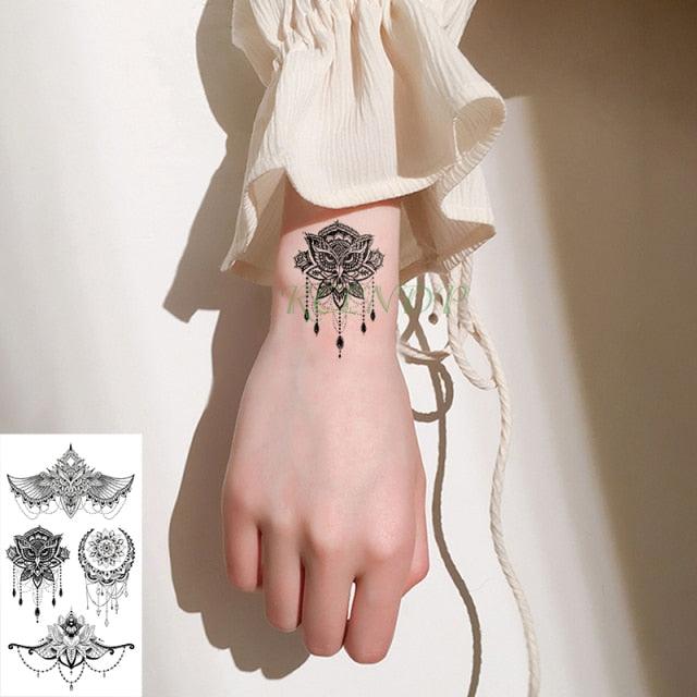 Elegant Waterproof Temporary Butterfly Sticker Tattoo Fake Halloween Party Tattoo For Woman Girls