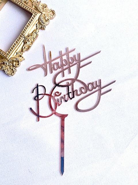 Acrylic One Cake Topper Top Cake One Cake Topper Birthday Cake Topper Double Sided For Anniversaries And Parties Birthday Party Cupcake Toppers Flags Wedding Baby Shower Supplies Lovely Baking Dessert Decorations