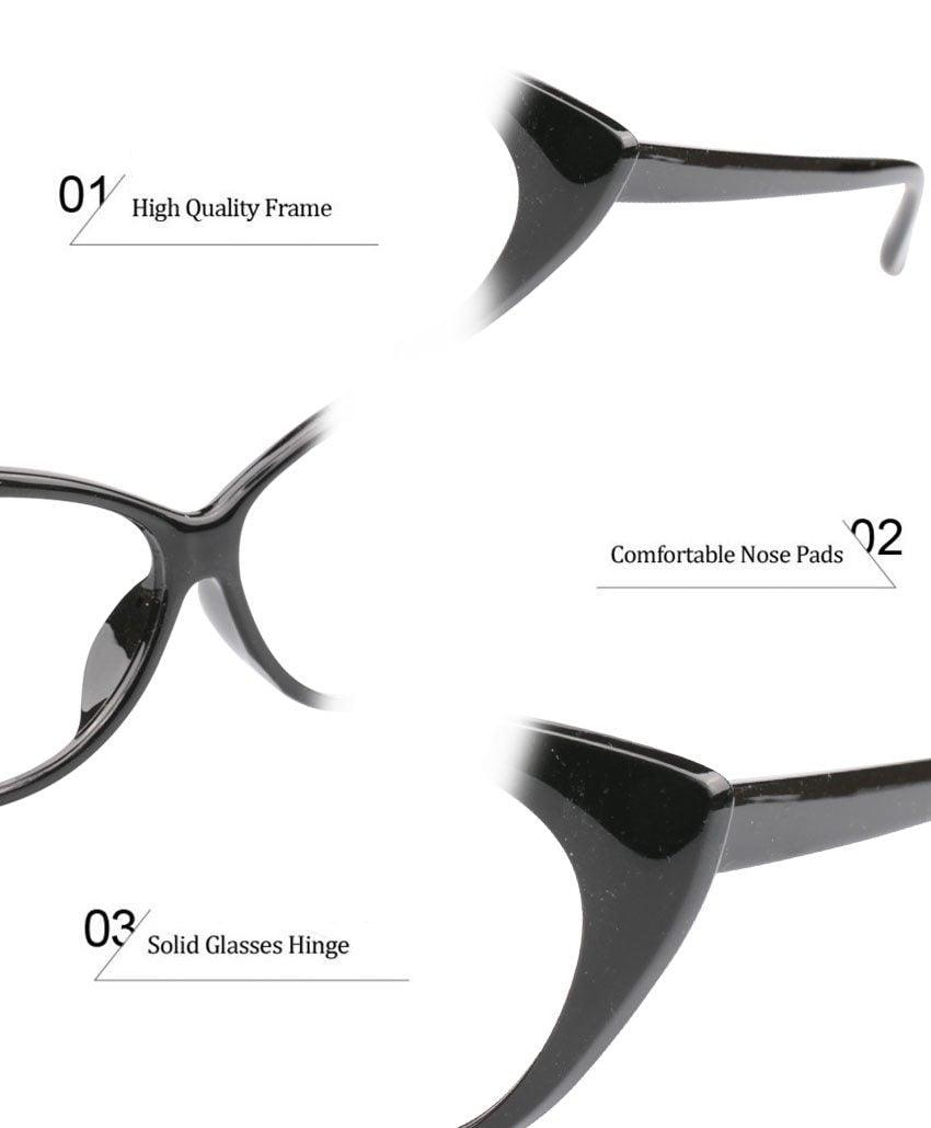 Cat Eye Reading Glasses For Women Lightweight Presbyopic Reading Glasses Fashion Cute Reader For Women Computer Readers Anti Glare UV Ray Eyeglasses +0.5 0.75 1.0 1.25 1.5 1.75 2.0 2.5 3.0 3.5 4.0