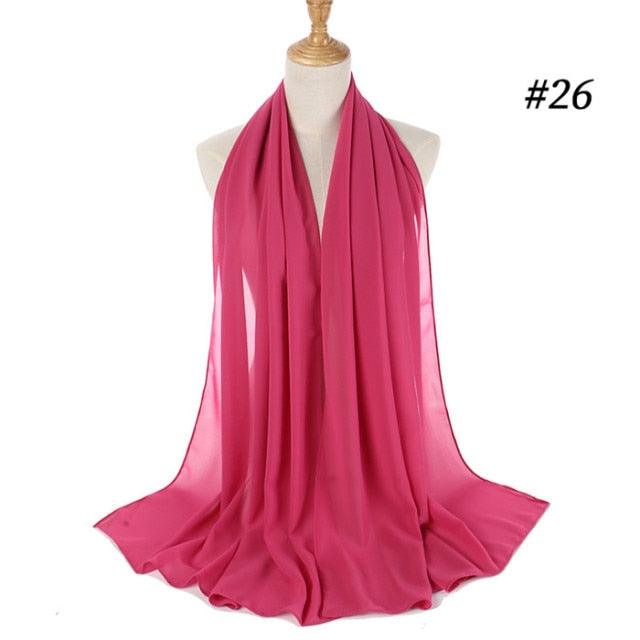 Winter Fashion Long Solid Color Soft Muslim Bubble Chiffon Hijab Scarf Shawls Hijab Elegant Scarf Wrap Lightweight Islamic Head Wear Escharpe Shawls Headband Wraps Lightweight Head Scarves Ladies Hijabs For Women