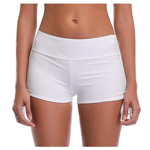 High Waist Bikini Bottoms Women's High Waisted Shorts Swim Bottoms Full Coverage Bikini Swimsuit Bottom For Women Swimming Panties Ladies Summer Fashion Solid Bikinis Swim Shorts Bottom Women's Swimsuit