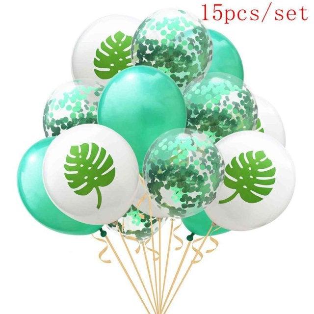 Artificial Tropical Palm Leaves For Hawaiian Luau Beach Birthday Jungle Party Wedding Home Table Decoration Accessories Tropical Leaves with Stems Jungle Leaves Decorations for Hawaiian Luau Party Beach Baby Shower Wedding Birthday Decorations