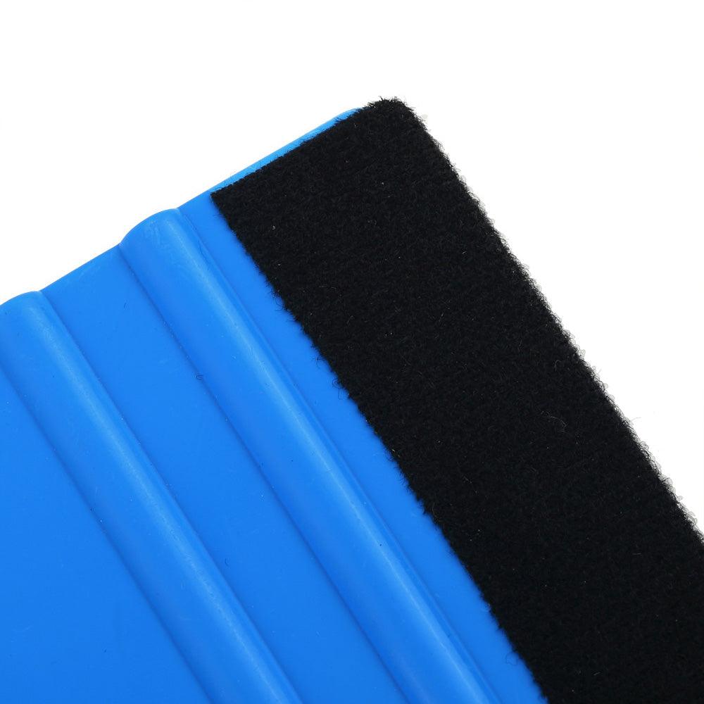 Auto Styling Vinyl Carbon Fiber Window Ice Remover Cleaning Wash Car Scraper With Felt Squeegee Tool Film Wrapping Accessories Vehicle Vinyl Wrap Window Tint Film Plastic Felt Edge Squeegee For Car Vinyl Scraper Decal Applicator