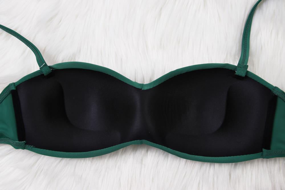 High Waist Bikini Set Women Bikini Flower Swimwear Women High Waist Bikini Halter Two Piece Bathing Suits Tummy Control Swimsuit Push Up Swimwear Vintage Halter Neck Swimsuit Female Green Bathing Suit