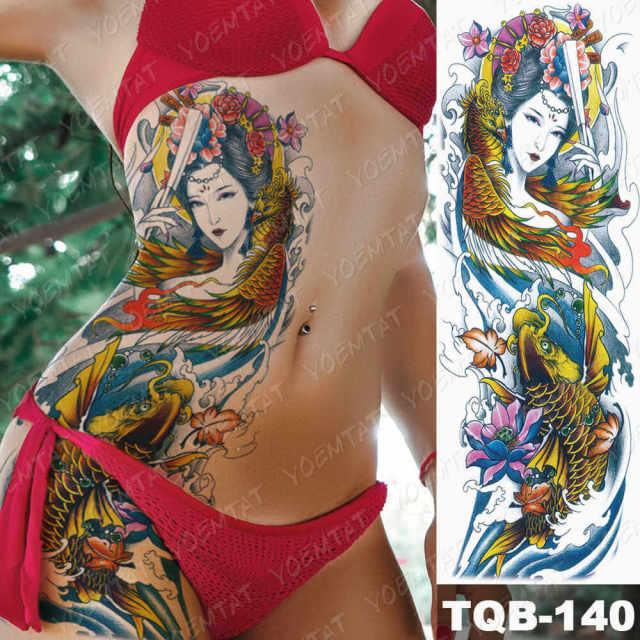 Womens Large Waterproof Temporary Sticker Tattoo Tiger Fox Luxury Design From Wonderland