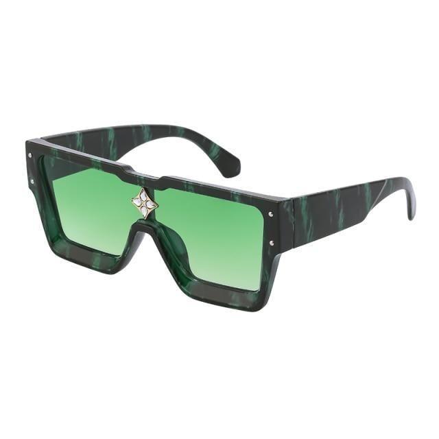 Oversized Square Rimless Shades UV400 Shape Sunglasses For Women New Fashionable New Big Frame Sun Glasses for Female New Latest Attractive Large Flat Top Eyewear For Unisex