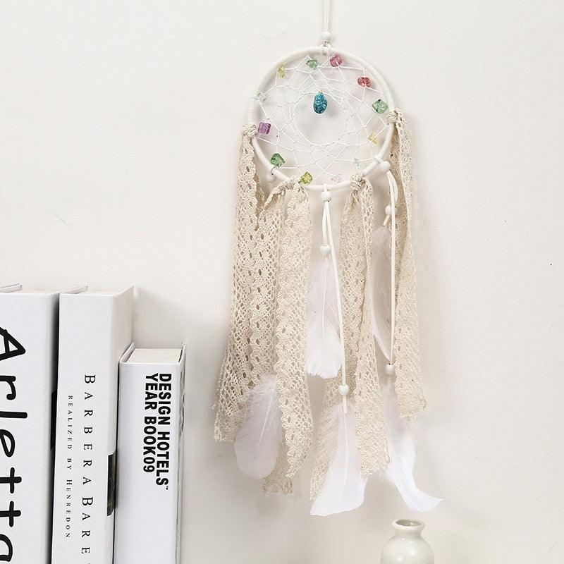 Dream Catcher Led Handmade Dream-catcher Traditional Feather Hanging Home Wall Decoration Night Dream Catchers Decor Ornament Wall Hanging Wind Chimes For Home Room Decoration