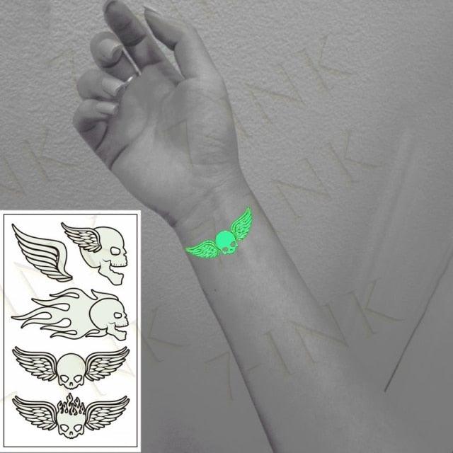 Fashion Luminous Sticker Tattoos Waterproof Temporary Different Luxury Tattoos For Womens Mens Kids