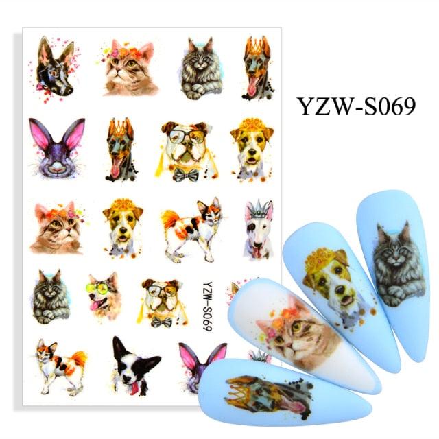 Water Decal Nail Art Decorations Nail Sticker Tattoo Full Cover Beauty Decals Manicure Supplies Accessories Women Kids Girls Manicure Decoration Nail Art Supplies 3D Self-Adhesive Nail Decals Designer Nail Stickers for Acrylic Nails