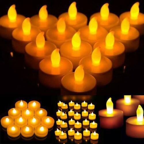 12Pcs New Battery Operated LED Tea Lights Candles Realistic and Bright Flickering Bulb Battery Operated Flameless LED Tea Light for Seasonal and Festival Celebration Home Decoration Flameless birthday Decorations Party Supplies