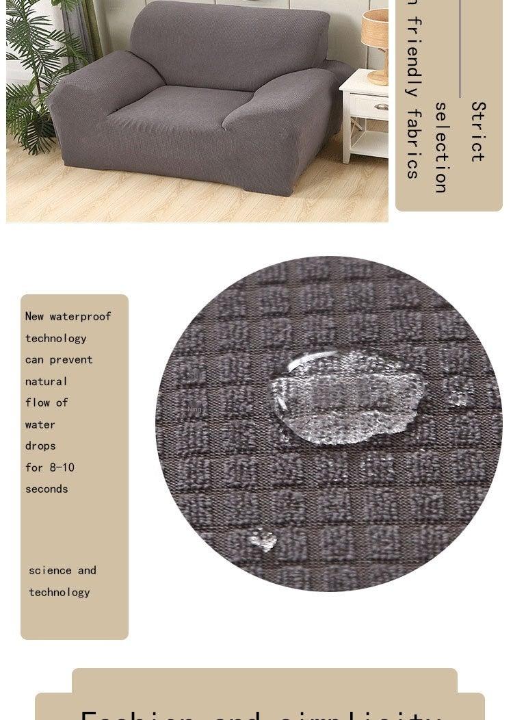Sofa Cover Waterproof Waffle Sofa Cover All-Inclusive Thick Sofa Towel Waterproof Sofa Cushion Waterproof Couch Cover Dual Waterproof Sofa Cover Stretch Jacquard Sofa Slipcover Leakproof Furniture Protector For Kids