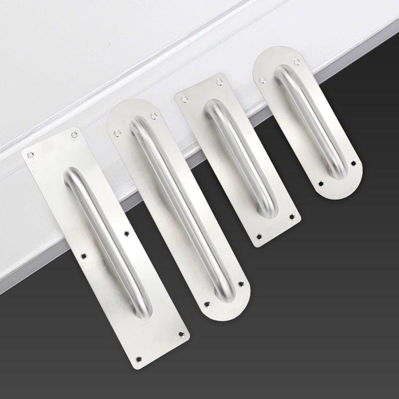 Large Size Door Handle Stainless Steel Furniture Handles Door Knob Pull Handle Stainless Steel Flush Concealed Furniture Handle for Door Drawer Cupboard Cabinet Sliding Door