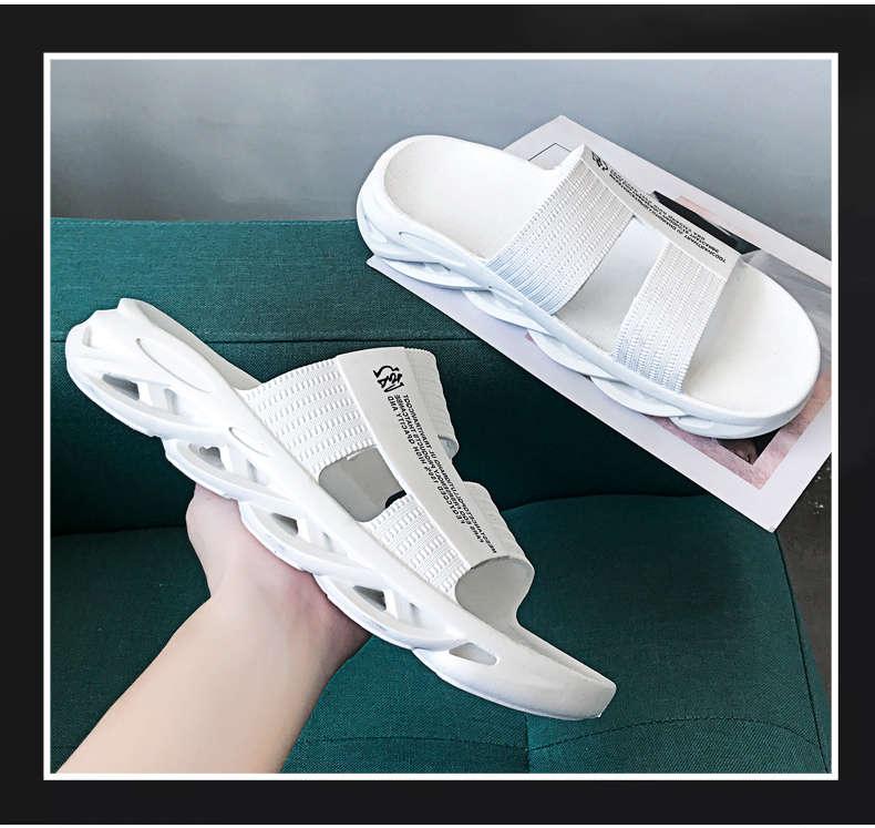 Slippers For Mens Beach Flip Flops White Sandals Flip Flop Sandals With Shock Absorbing Sole Lightweight Non-Slip Sport Cushion Beach Slippers