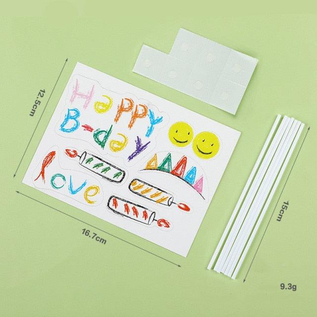 Bear Candle Birthday Cake Props Topper Card Cute Fantasy Cup Dessert Smiley Love Bear Table Dress Up Cake Props Party Cake Decor Supplies Toppers Birthday Cupcake Topper Various Cake Decorations for Birthday Party Photo Prop