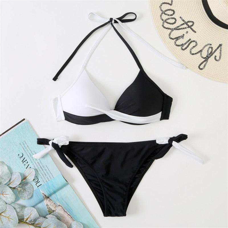 Push Up Bikinis 2022 New Swimwear Women's Bikini Swimsuits Floral Printed Bathing Suits for Women 2 Piece Bikini Women Floral Print Bikini Sets Swimsuit Beach Wear Bathing Suit Female Two Pieces