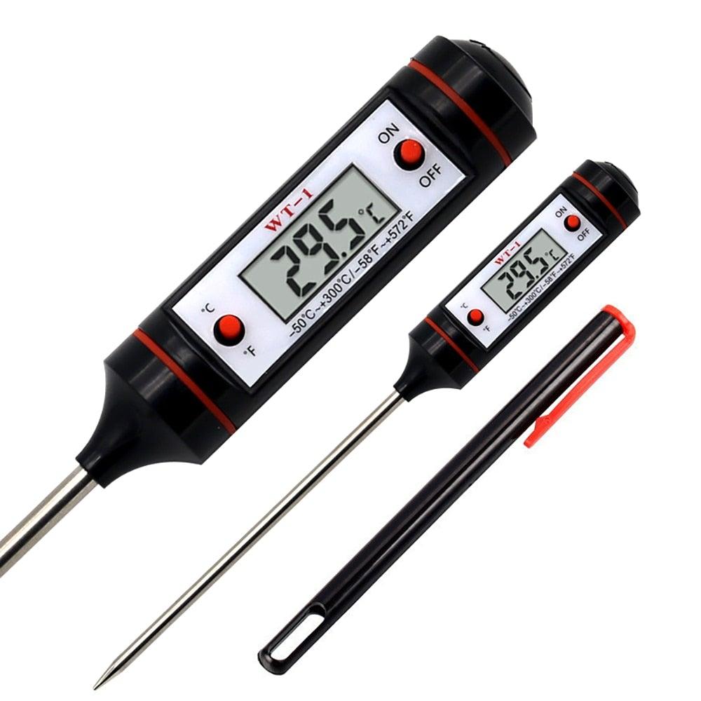 Professional Digital Kitchen Thermometer Barbecue Water Oil Digital Candy Candle Thermometer Cooking Kitchen BBQ Grill Thermometer Probe Instant Read Thermometer for Liquids Meat Food Thermometers 304 Stainless Steel Probe Tools