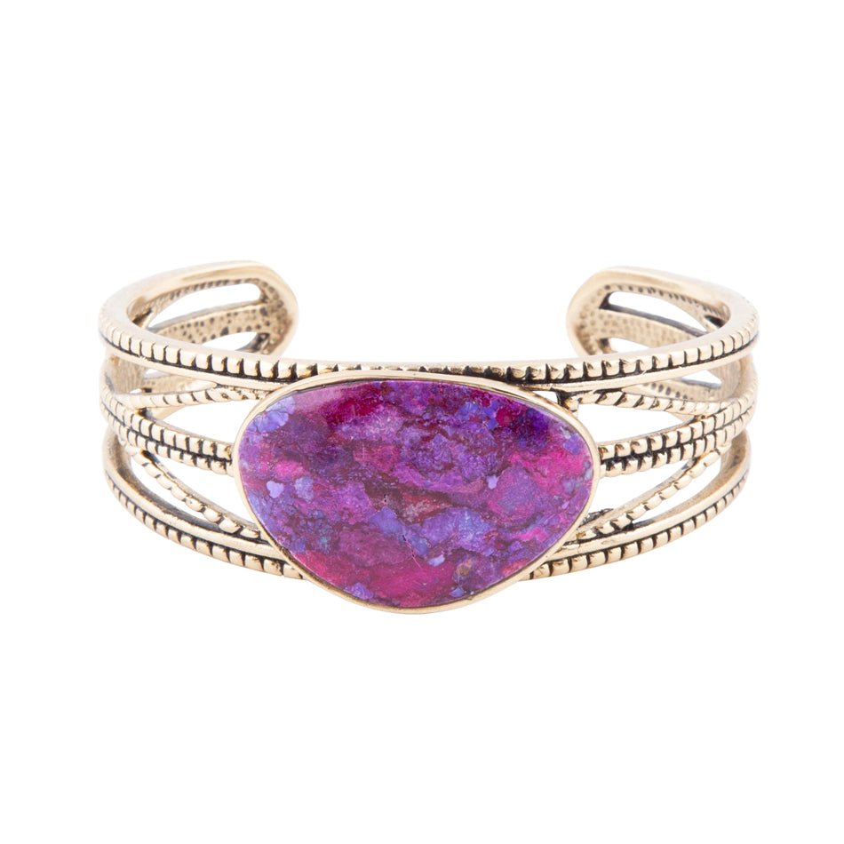 Lila Türkis Goldenes Seilarmband