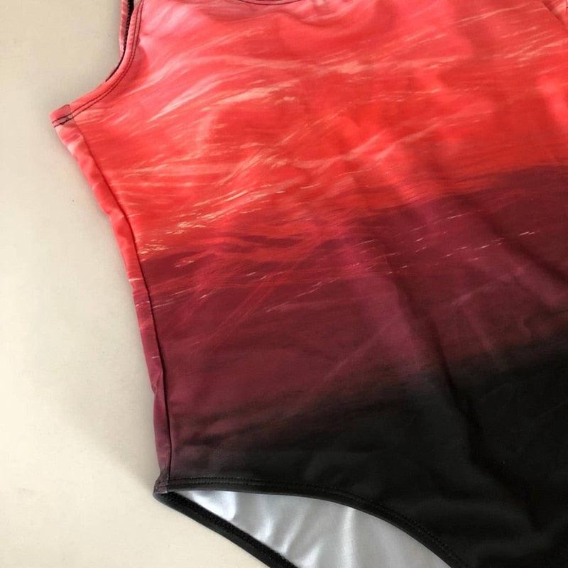 Push Up Swimwear Back One-piece Beach Bathing Suit Colorful Print One Piece Women Swimsuit Women's Plunge Bathing Suit Strappy Mesh One Piece Swimsuit Tummy Control Swimwear