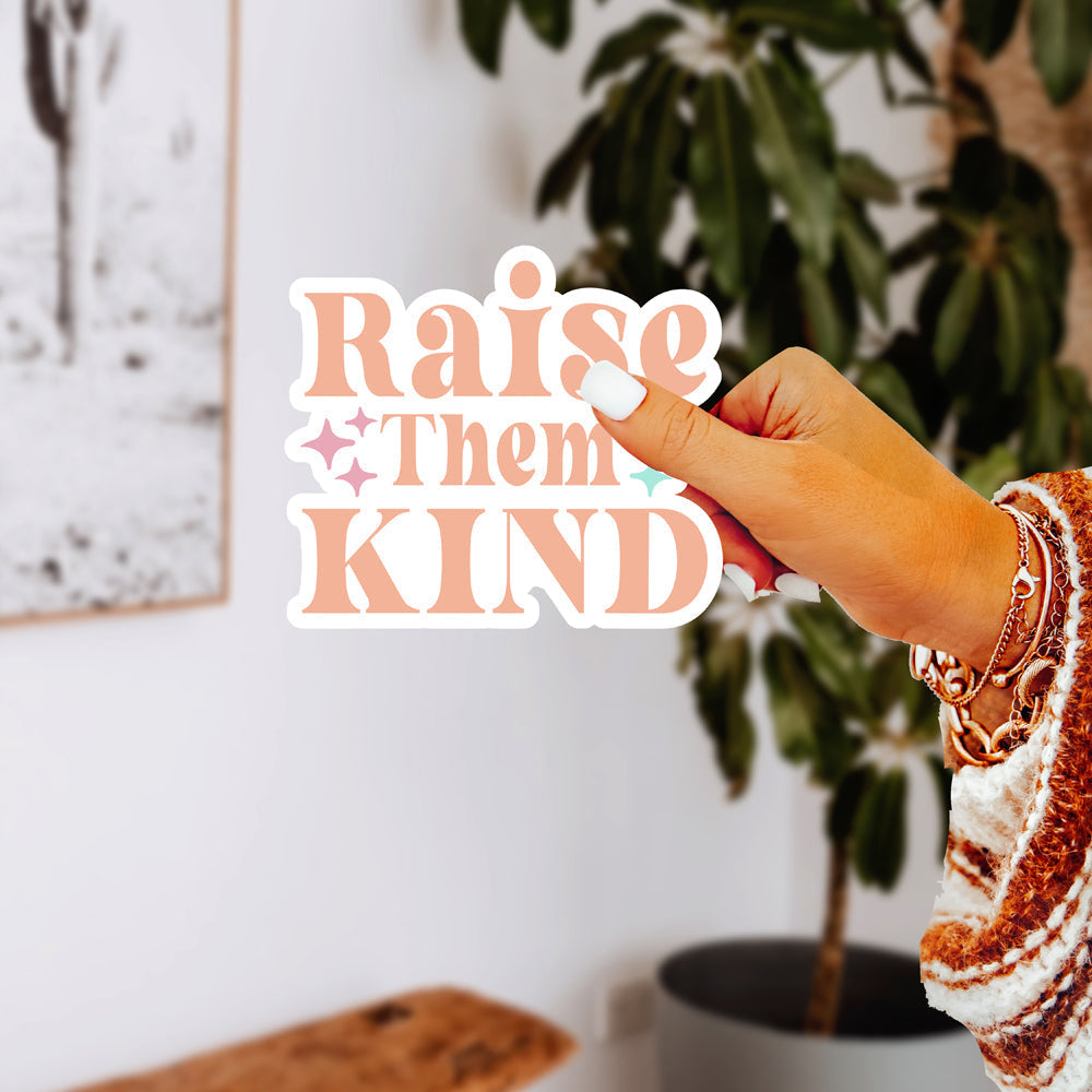 Lot de stickers en vinyle « Raise Them Kind » pour bouteilles d'eau, tasses, carnets et bagages