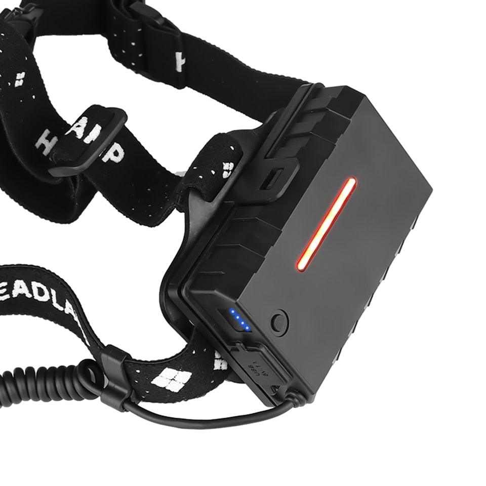 Rechargeable Adjustable Brightest Zoomable Powerful XHP160 LED Headlamp Waterproof Headlight Power Bank 18650 Battery Headlamps For Hiking Camping Fishing Running