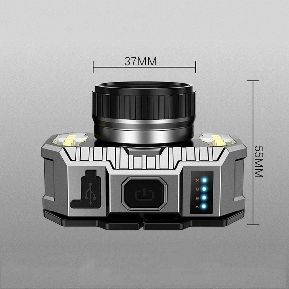 Rechargeable Super Bright High Lumen Strong Light LED Head-Mounted Headlamp Waterproof Long-Range Flashlight For Outdoor Camping Household Riding Night Fishing Headlight