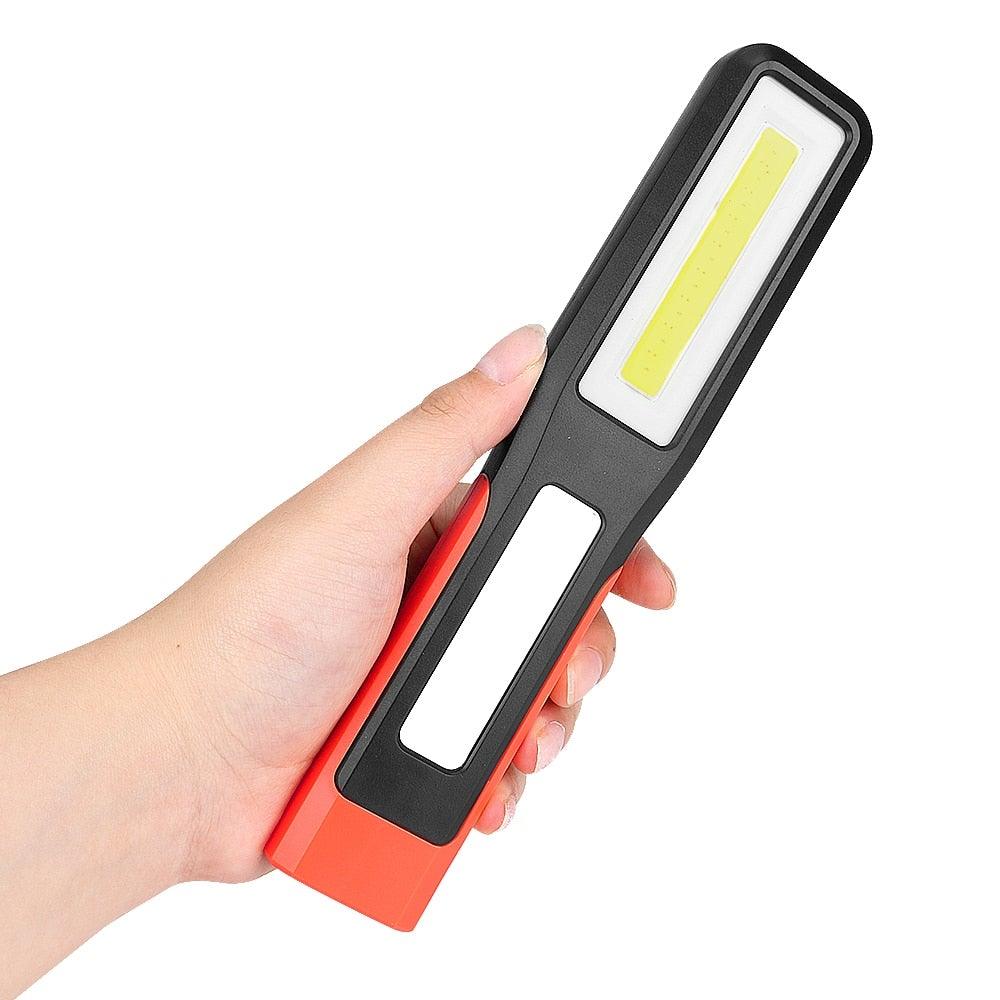 Rechargeable USB LED Work Lights Bright Flashlight and Work Light with Clip and Magnetic Base and Rotatable Clip Magnetic Flashlight For Working Inspection Camping Car Repair Maintenance