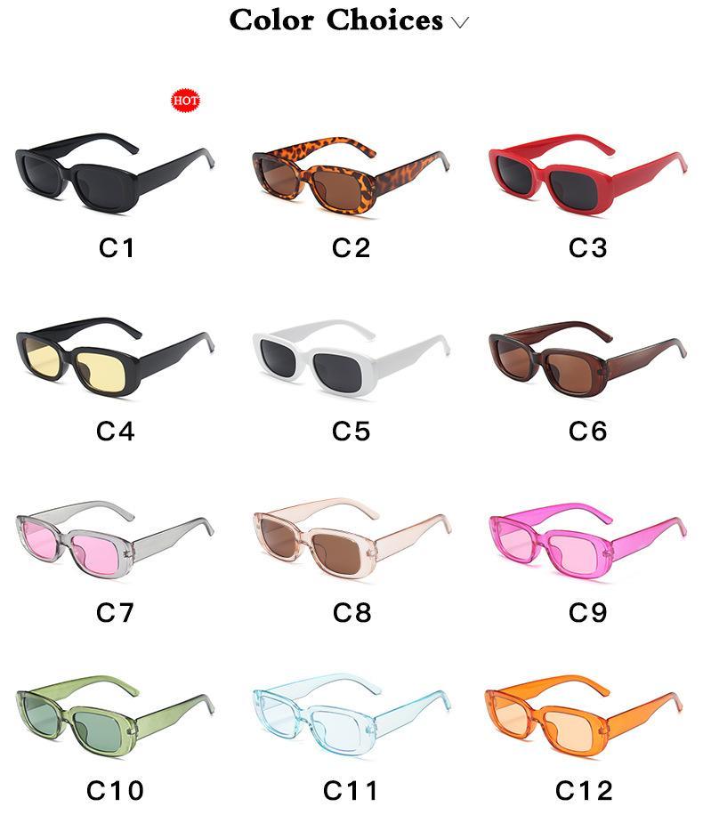 Rectangle Retro Sunglasses For Women New Oval Shape Glasses For Women/Men New Square Retro Eyeglasses For Women Luxury Design Frames