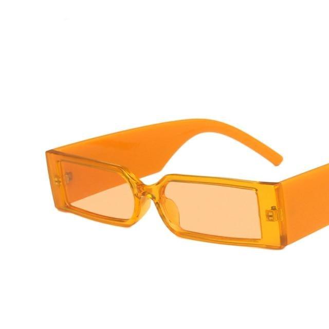 Rectangle Retro Sunglasses Trendy Small Rectangle Sunglasses Women Men Vintage Thick Frame Small Square Glasses n Small Glasses For Men Modern Design Lightweight Frames Sunglasses For Summer