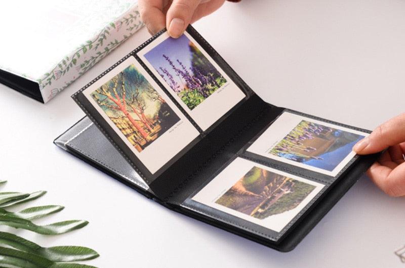 Retro 3 Inches 64 Pockets Photo Album Mini Instant Album Polaroid Photo Album Picture Case Storage Family Scrapbook Albums Family Anniversary Gift For Couple