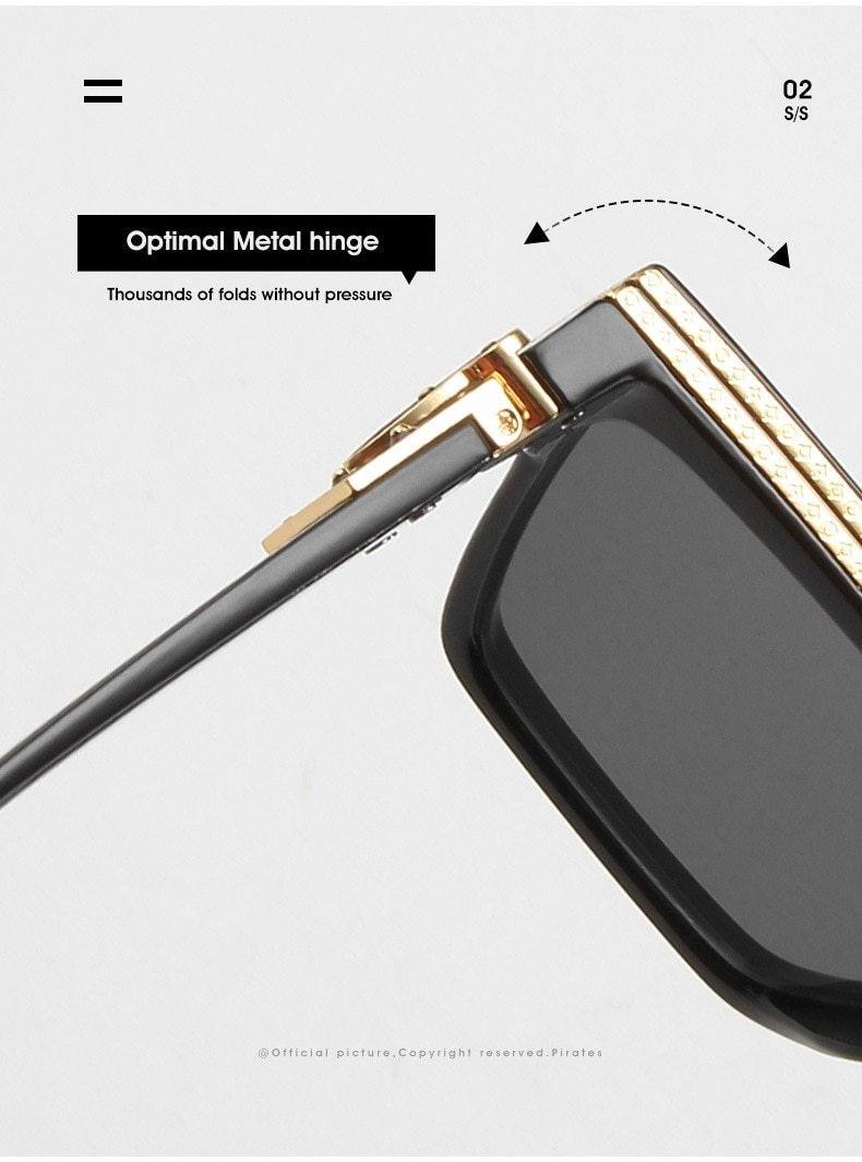 Retro Aviator Square Classic Alloy Frame glasses Classic Sunglasses For Male Square Shape Sunglasses For Female HD Polarized UV400 Protection Sunglasses