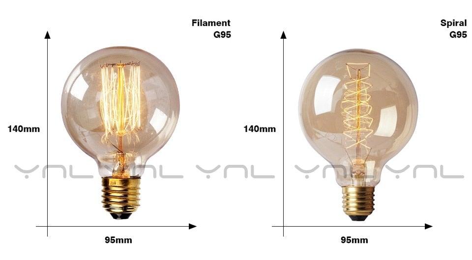 Retro Edison Light Bulb Vintage Edison Lamp Vintage Incandescent Edison Light Bulbs Edison Filament Light Bulb Dimmable Warm White Different Shape Light