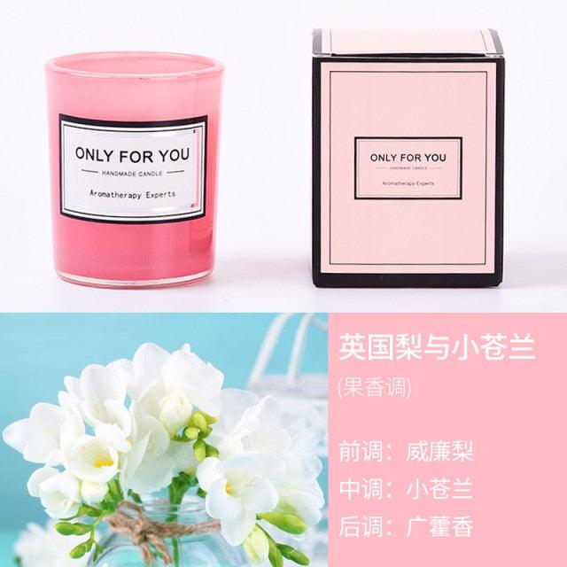 Romantic Handmade Scented Candle Candles for Home Scented Candle Fall Candles Wick Candle Soy Candles Essential Oil Candles Plant Essential Oil Small Jar Aromatherapy Candle Travel Candles Natural Soy Wax Home Decor