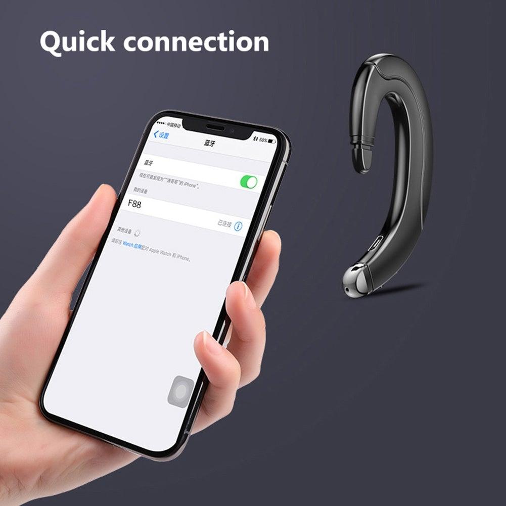 Running Sports Earphone BoneBluetooth Headphones True Wireless Earbuds with Charging Case IPX7 Waterproof Stereo Sound Earphones Built-in Mic in-Ear Headsets Deep Bass Conduction Ear Hook Bluetooth 5.0 HiFi Stereo Wireless Earphone Headset For Headsets