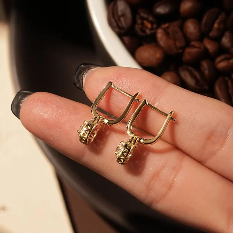 Ohrhänger aus 925er Sterlingsilber mit 0,5 Karat Moissanit für Damen