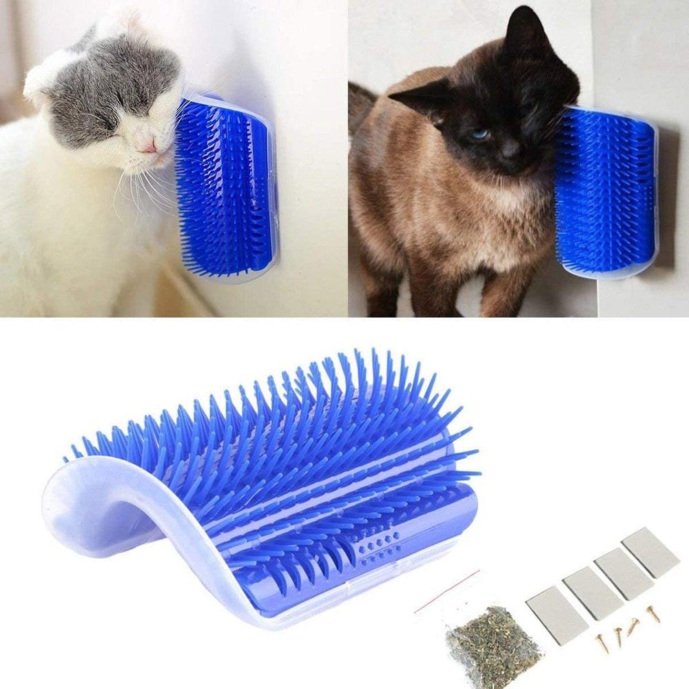 Self Groomer Cat Brush Angle Cat Massager Cat Accessories Self-raising Beautician Massage Comb Cat Toy Cat Supplies Teasing Cat Self Groomer Cat Brush Interactive Cat Toy