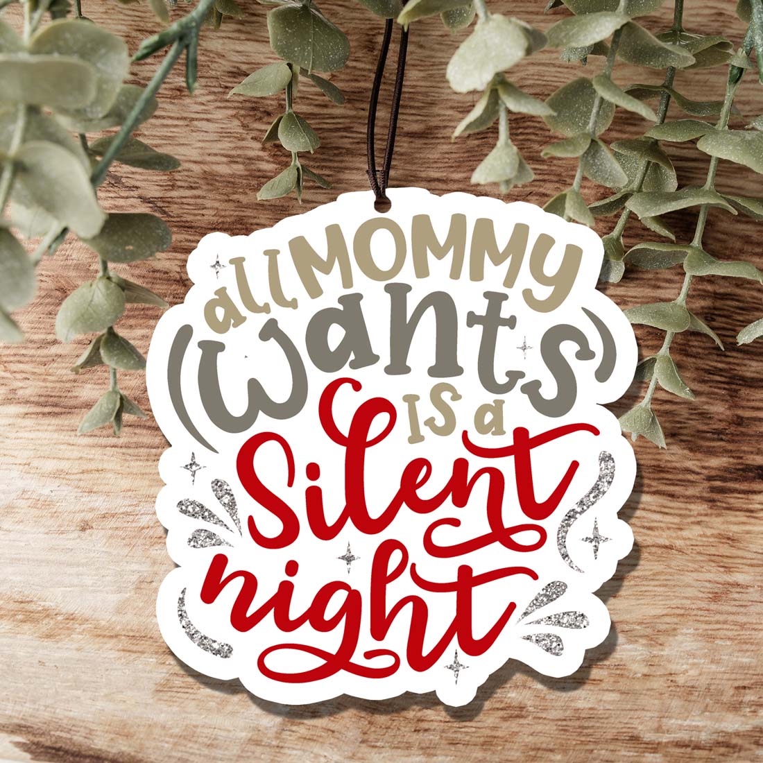 Stille Nacht Duftanhänger für Auto & Zuhause, Weihnachtsduft, Kiefer & Wintergewürz