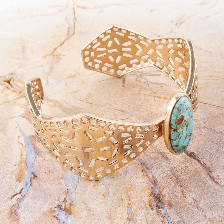 Skyler Turquoise Cuff Bracelet - ThisandThatShoppe