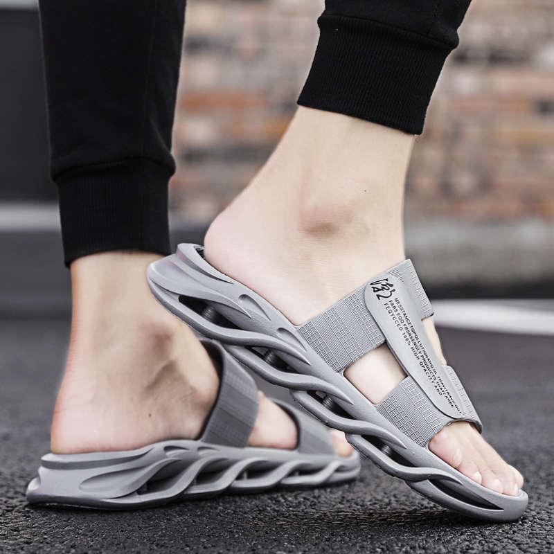 Slippers For Mens Beach Flip Flops White Sandals Flip Flop Sandals With Shock Absorbing Sole Lightweight Non-Slip Sport Cushion Beach Slippers