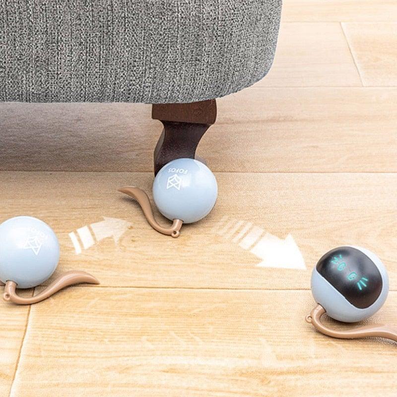 Smart Pet Toy USB Rechargeable Sports Ball Funny Chaser Roller Toy The Best Entertainment Exercise Gift For Smart Cat Toy Electric Jumping Ball Self Rotating Toys Rolling Jumping Ball For Cats