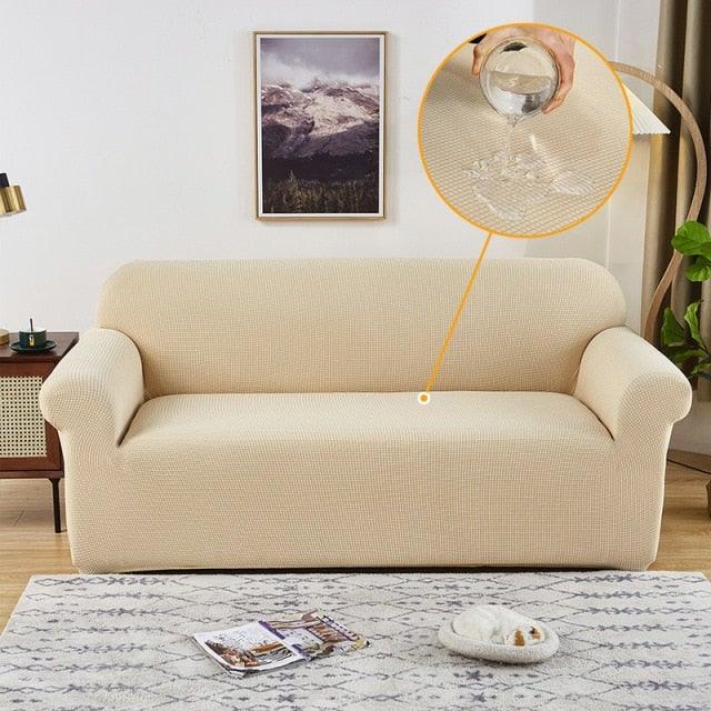 Sofa Cover Waterproof Waffle Sofa Cover All-Inclusive Thick Sofa Towel Waterproof Sofa Cushion Waterproof Couch Cover Dual Waterproof Sofa Cover Stretch Jacquard Sofa Slipcover Leakproof Furniture Protector For Kids