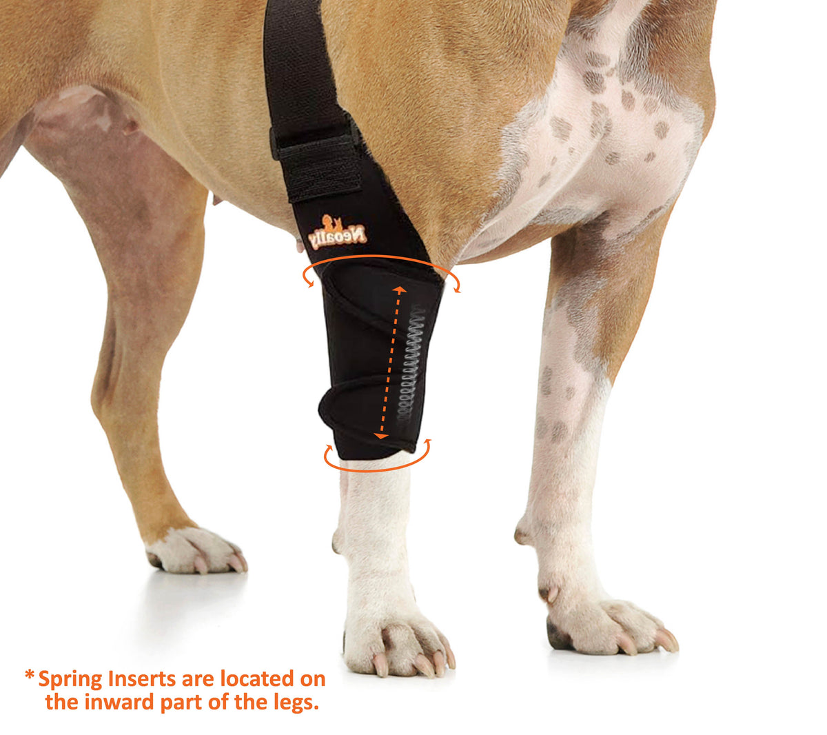 NeoAlly Ellbogen- und Schulterbandage mit Federeinsätzen für Hunde und Katzen – Optimale Unterstützung für verbesserte Mobilität Ihres Haustieres