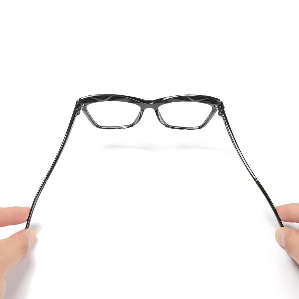 Square Women Reading Glasses Frame Crystal Multi-section Optical Computer Glasses Square Design Reading Glasses For Women Light Blocking Computer Reader Glasses For Men And Women