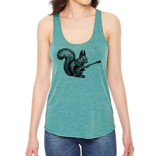 Eichhörnchen Gitarre Damen Racerback Tank Top Grafik Weich Passform
