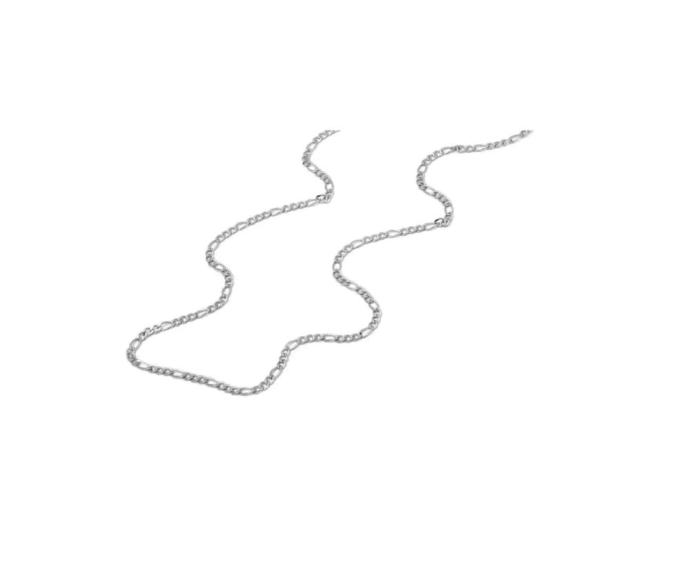 Collier classique chaîne Figaro 2 mm en argent sterling, 45 cm