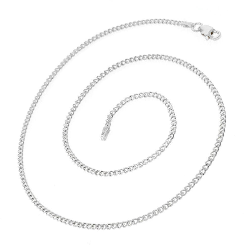 Halskette aus Sterlingsilber, Panzerkette, 24 Zoll, Unisex