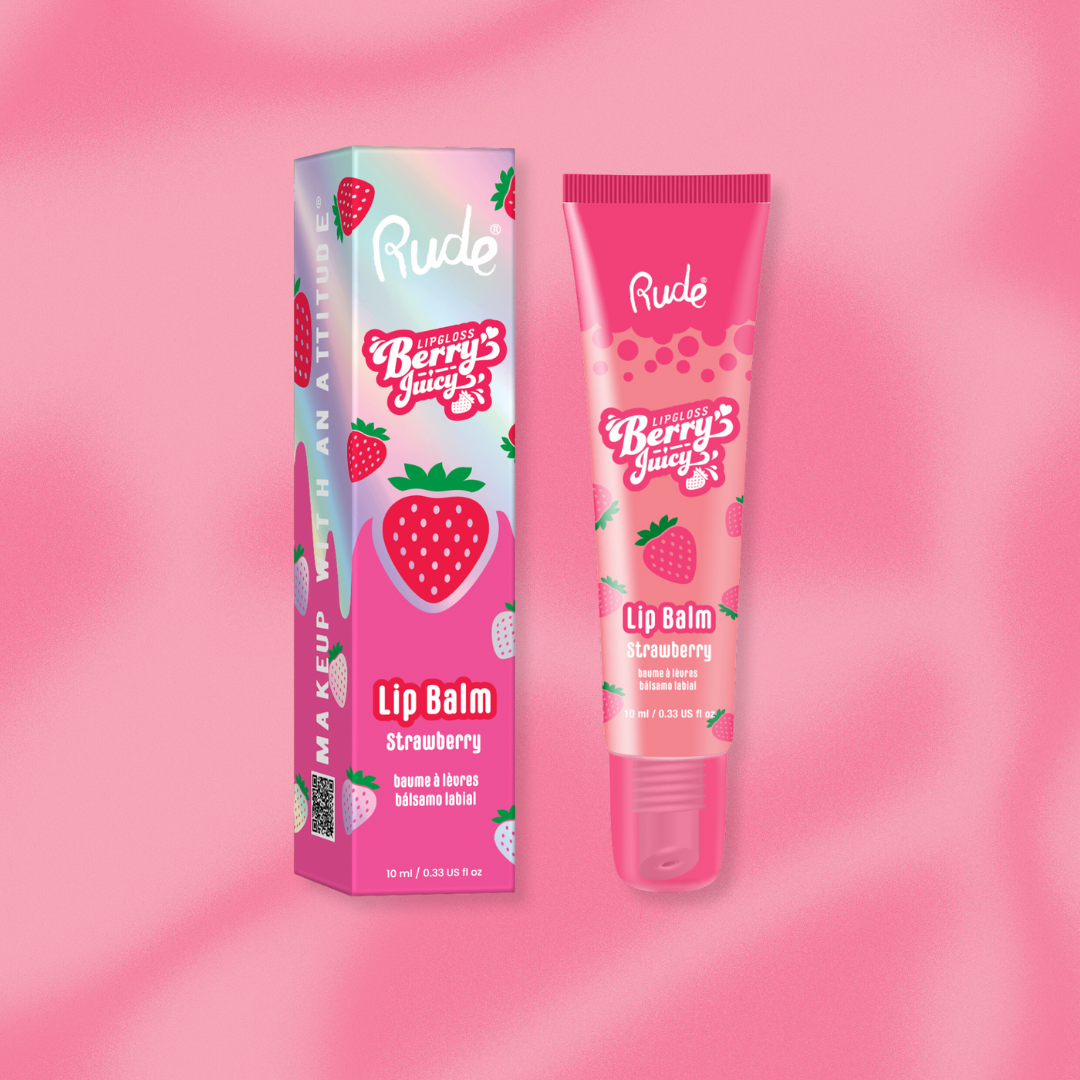 RUDE Berry Juicy Lippenbalsam – Erdbeere