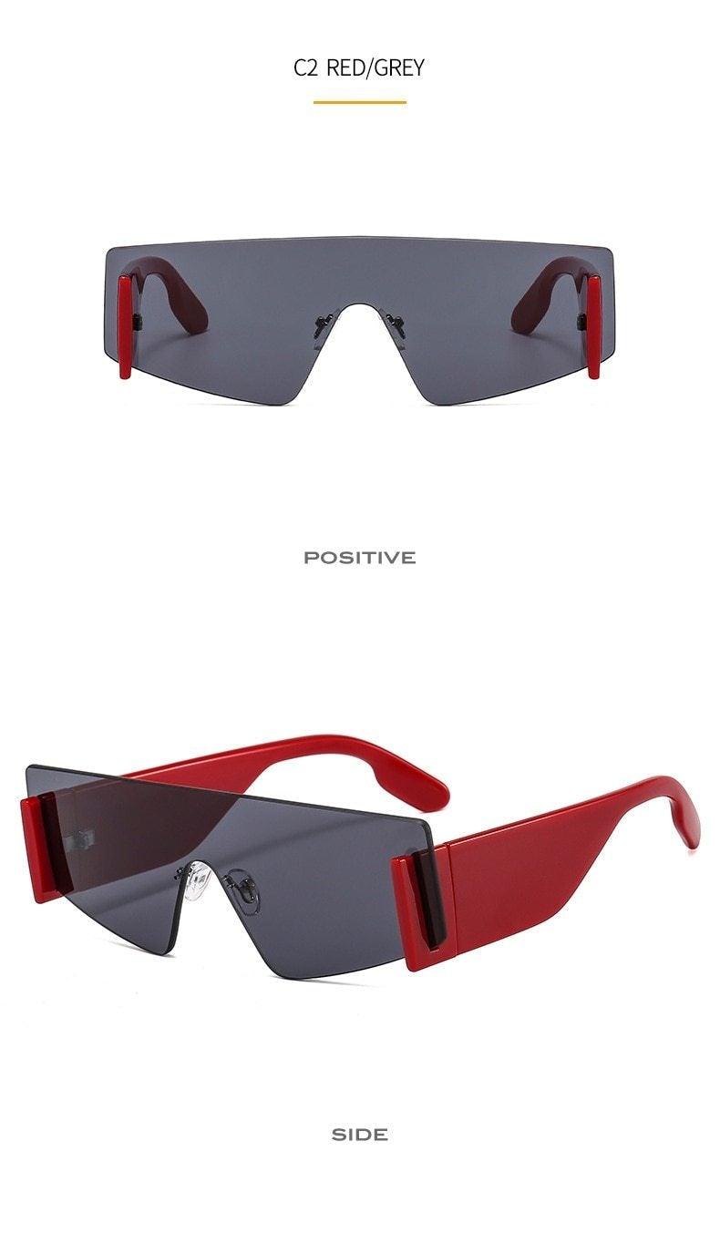 Stylish Big Rimless Classic Sunglasses In Square Shape For Women & Men New Oversize & Retro Style Sunglasses Rectangle Shape Eyewear Shades Oversized Fashion Sunglasses For Women