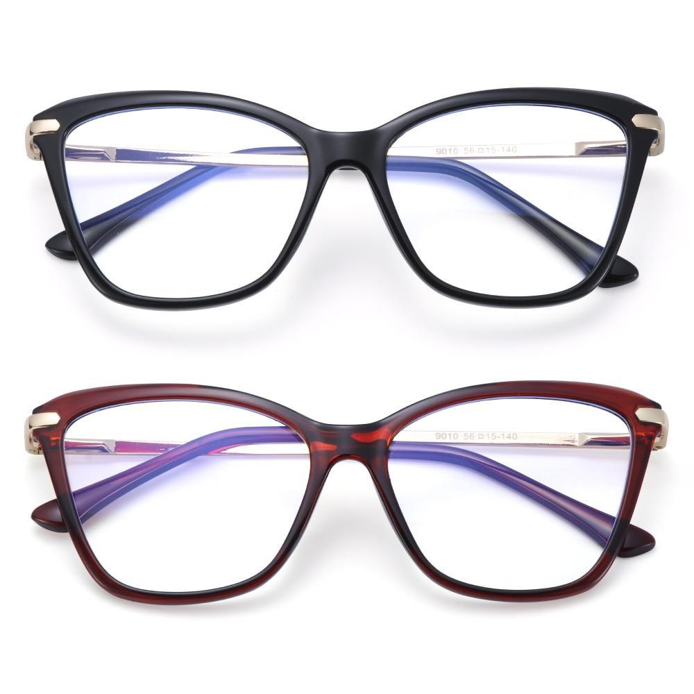 Stylish Eyeglasses Glasses Clear Lens Blue Light Blocking Glasses Women Men Fashion Cat Eye Glasses Computer Gaming Eyeglasses Eye Protection Eyewear